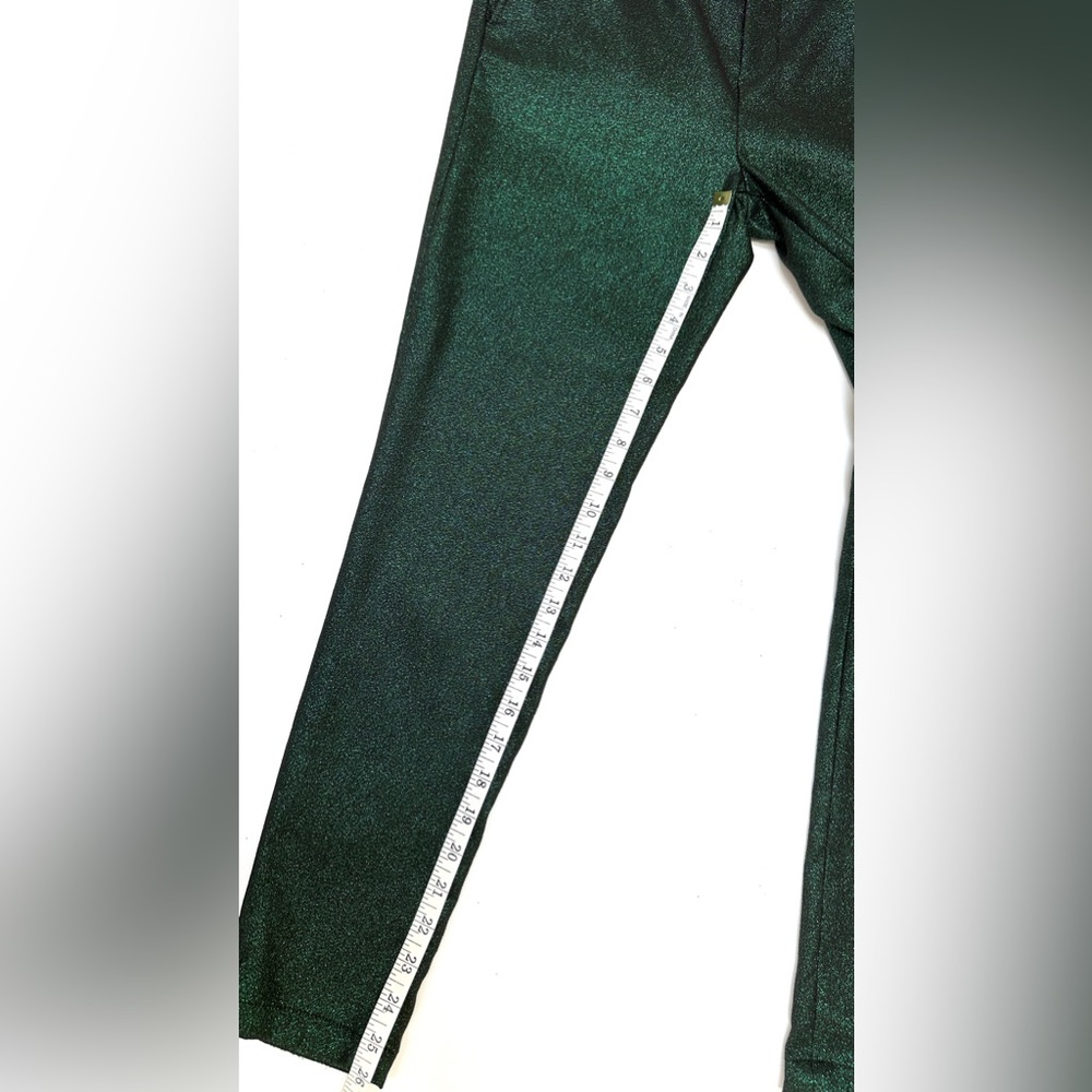 NWOT Reiko France Faustine Green Glitter Drawstring Pants - Picture 14 of 14